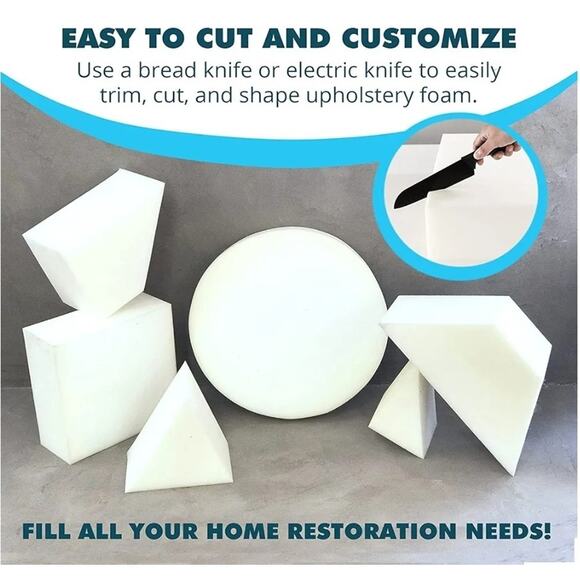 22"x24"x5" High Density Upholstery Foam Padding for Cushions and Seat Repair - Picture 5 of 7